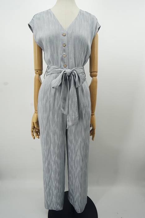 Ladies Loose-Fit Jumpsuit with Selffabric Belt  TX2008-1